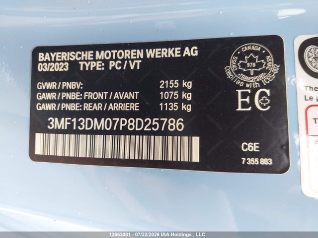 BMW M2 2023 3MF13DM07P8D25786 Image 9