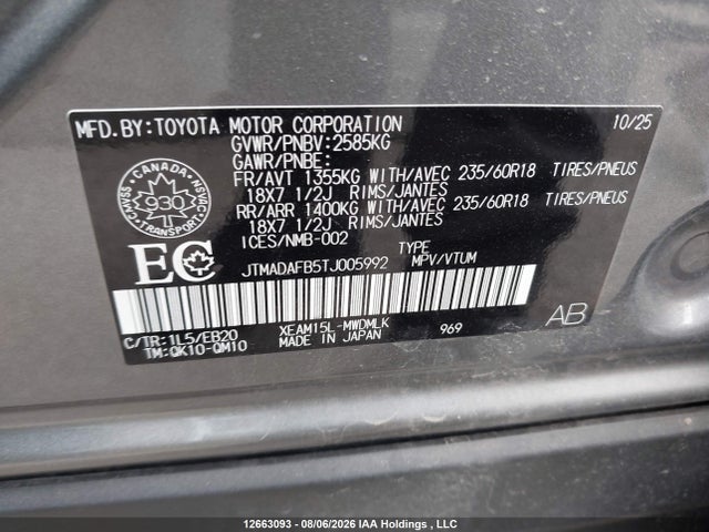 Toyota Bz Xle Awd 2026 JTMADAFB5TJ005992 Image 19