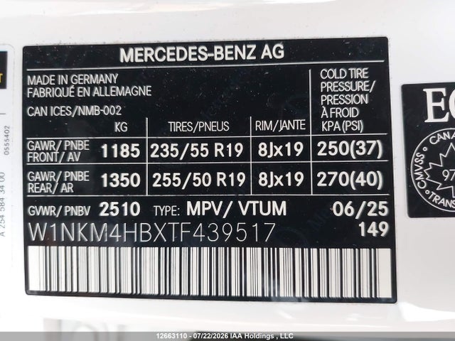 Продажа на аукционе авто 2026 Mercedes-benz Glc 300 4matic, vin: W1NKM4HBXTF439517, номер лота: 12663110