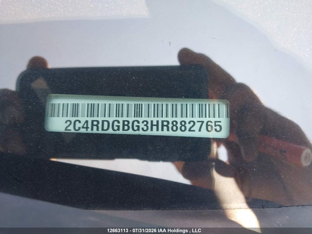 Продажа на аукционе авто 2017 Dodge Grand Caravan Cvp/sxt, vin: 2C4RDGBG3HR882765, номер лота: 12663113