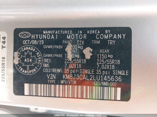 Hyundai Tucson 2020 KM8J3CAL2LU145636 Image 19