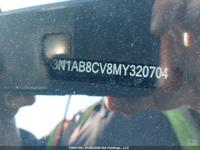12663156 :رقم المزاد ، 3N1AB8CV8MY320704 vin ، 2021 Nissan Sentra Sv مزاد بيع