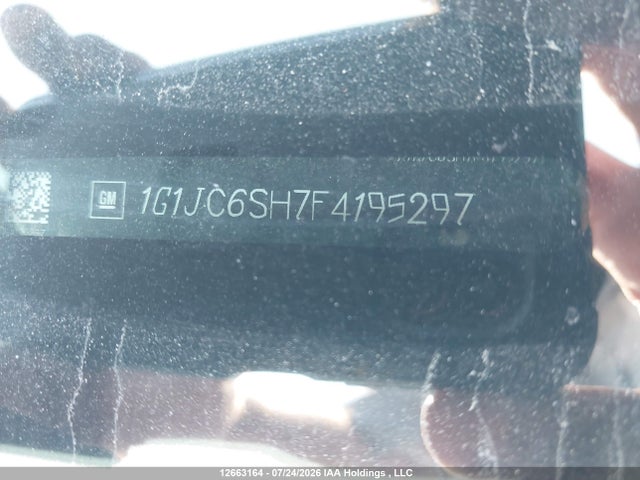 Aukcja sprzedaży 2015 Chevrolet Sonic Lt Auto/lt Manual, vin: 1G1JC6SH7F4195297, numer aukcji: 12663164
