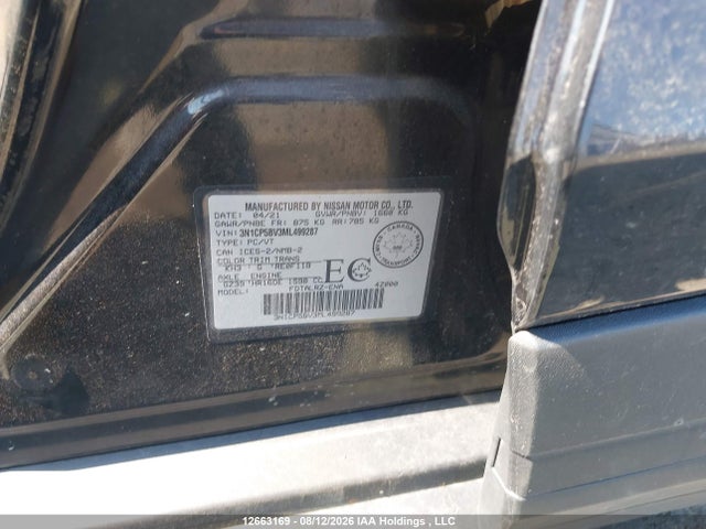 Продажа на аукционе авто 2021 Nissan Kicks, vin: 3N1CP5BV3ML499287, номер лота: 12663169