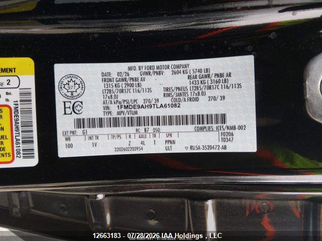 Aukcja sprzedaży 2026 Ford Bronco Badlands, vin: 1FMDE9AH9TLA61082, numer aukcji: 12663183