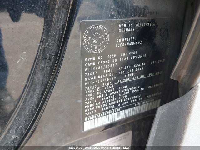 2011 Volkswagen Tiguan S/se/sel მანქანა იყიდება აუქციონზე, vin: WVGBV7AX9BW532745, აუქციონის ნომერი: 12663193