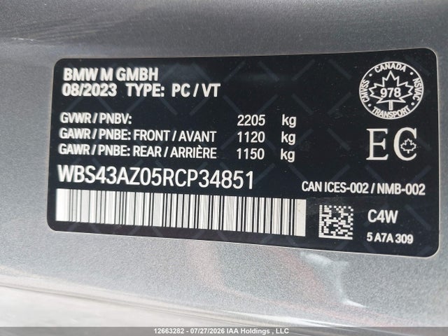 WBS43AZ05RCP34851 BMW M4 Competition