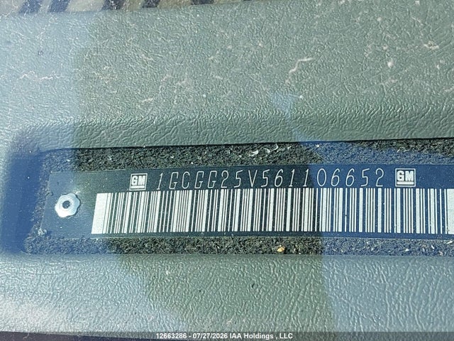 2006 Chevrolet Express G2500 მანქანა იყიდება აუქციონზე, vin: 1GCGG25V561106652, აუქციონის ნომერი: 12663286