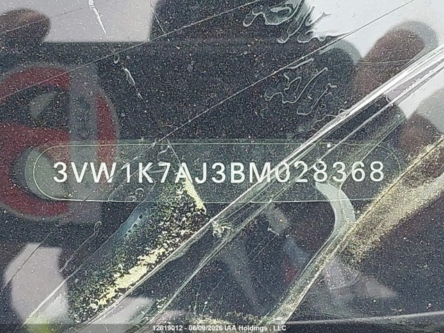 Aukcja sprzedaży 2011 Volkswagen Jetta S, vin: 3VW1K7AJ3BM028368, numer aukcji: 12619012