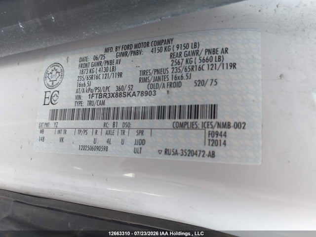 Ford Transit T-250 2025 1FTBR3X88SKA78903 Image 18