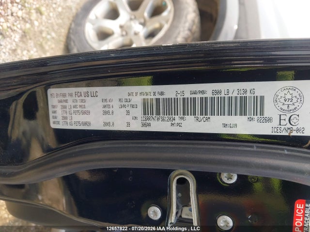 RAM 1500 Laramie 2015 1C6RR7NT0FS612034 Image 9