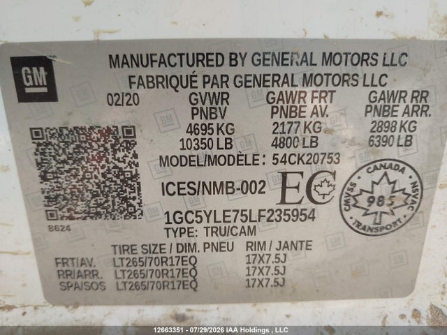 Chevrolet Silverado 2500 Hd 2020 1GC5YLE75LF235954 Image 9