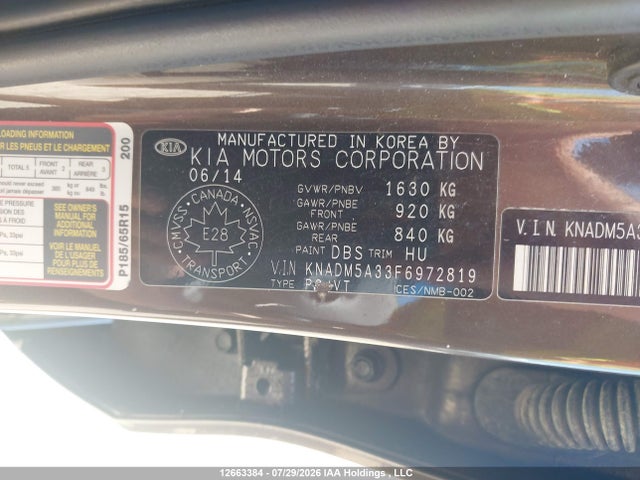 KIA Rio Ex/lx/lx+/sx 2015 KNADM5A33F6972819 Image 20