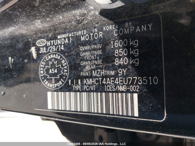 Hyundai ACCENT L 2014 KMHCT4AE4EU773510 Image 9
