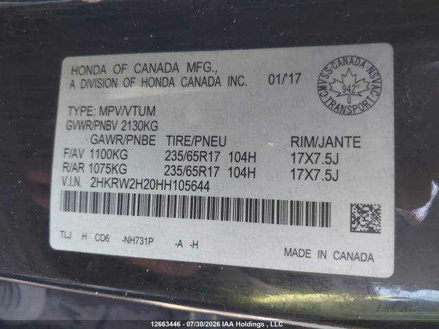 Honda CR-V LX 2017 2HKRW2H20HH105644 Image 21