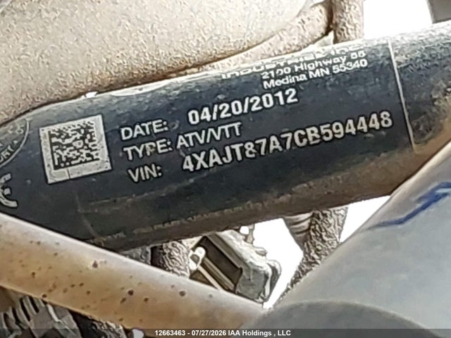 Aukcja sprzedaży 2012 Polaris Ranger Rzr 900xp, vin: 4XAJT87A7CB594448, numer aukcji: 12663463