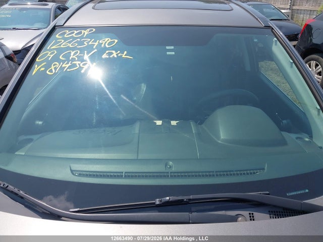 2009 Honda Cr-v Ex-l მანქანა იყიდება აუქციონზე, vin: 5J6RE48719L814391, აუქციონის ნომერი: 12663490