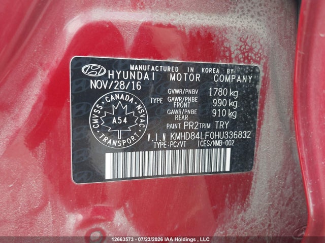 Продаж на аукціоні авто 2017 Hyundai Elantra Se/value/limited, vin: KMHD84LF0HU336832, номер лоту: 12663573