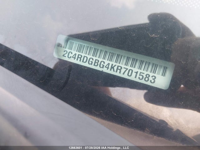 12663601 :رقم المزاد ، 2C4RDGBG4KR701583 vin ، 2019 Dodge Grand Caravan Cvp/sxt مزاد بيع