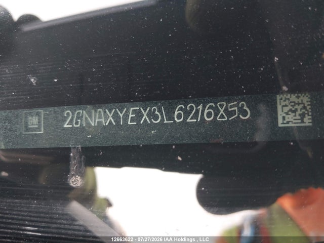 12663622 :رقم المزاد ، 2GNAXYEX3L6216853 vin ، 2020 Chevrolet Equinox Premier مزاد بيع