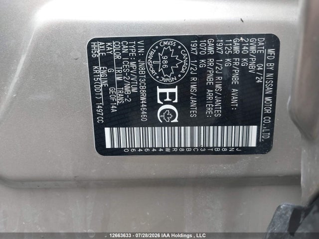 Nissan Rogue Sl 2024 JN8BT3CB8RW446460 Image 9