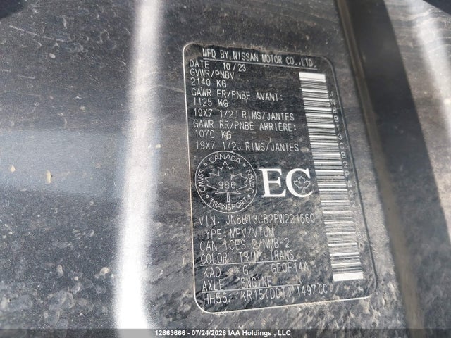 Nissan Rogue Sl 2023 JN8BT3CB2PW221660 Image 9