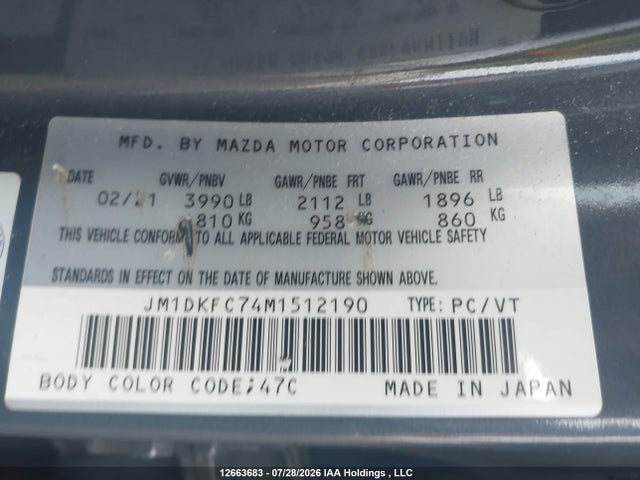 JM1DKFC74M1512190 Mazda Cx-3 Gs