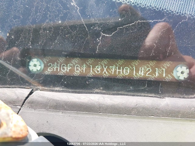 Продажа на аукционе авто 2007 Honda Civic Dx-g, vin: 2HGFG113X7H014211, номер лота: 12663706