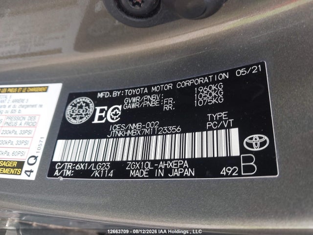 Toyota C-HR 2021 JTNKHMBX7M1123356 Image 9