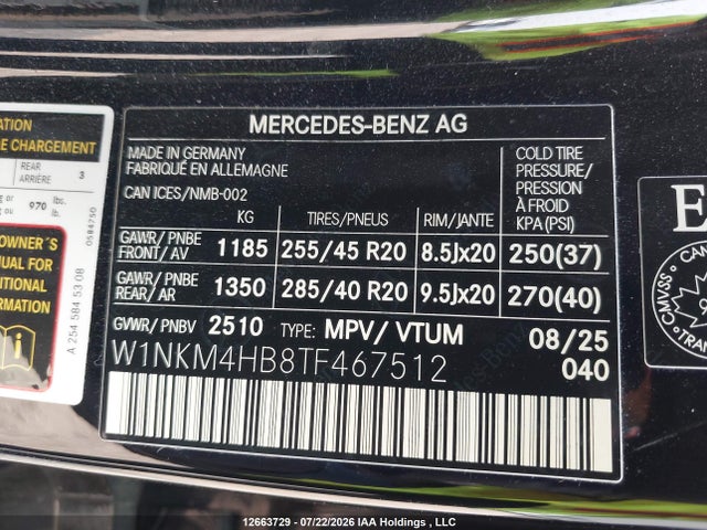 Продажа на аукционе авто 2026 Mercedes-benz Glc 300 4matic, vin: W1NKM4HB8TF467512, номер лота: 12663729