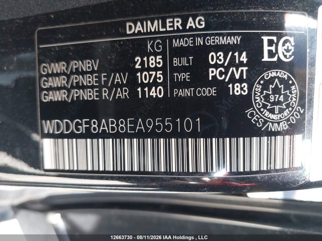 WDDGF8AB8EA955101 Mercedes-Benz C 300 4matic