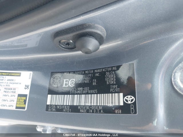 5YFB4MDE0RP189925 Toyota COROLLA LE