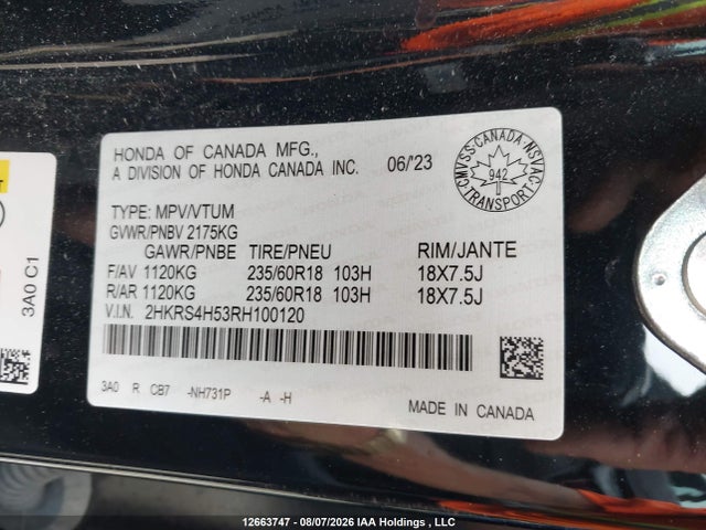 Honda CR-V 2024 2HKRS4H53RH100120 Image 9