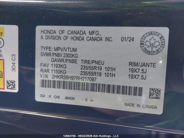 Honda CR-V 2024 2HKRS6H97RH217097 Image 9