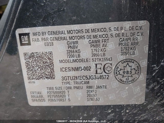 GMC Sierra 1500 Sle 2018 3GTU2MEC5JG344572 Image 17
