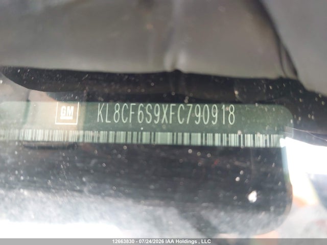 12663830 :رقم المزاد ، KL8CF6S9XFC790918 vin ، 2015 Chevrolet Spark 2lt مزاد بيع