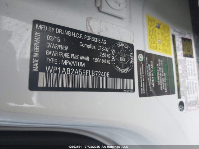 WP1AB2A55FLB72406 Porsche MACAN S