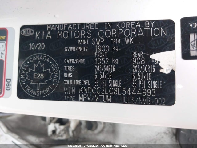 KNDCC3LC3L5444993 KIA Niro