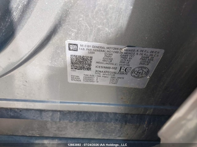 Chevrolet EQUINOX LT 2025 3GNAXPEG0SL232870 Image 9