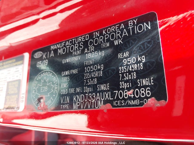 Продаж на аукціоні авто 2020 Kia Soul, vin: KNDJ33AUXL7064086, номер лоту: 12663912