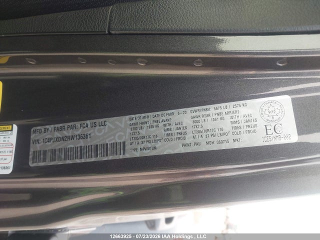 Продажа на аукционе авто 2024 Jeep Wrangler 4-door Willys, vin: 1C4PJXDN2RW136361, номер лота: 12663925