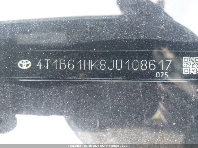 4T1B61HK8JU108617 Toyota CAMRY XSE