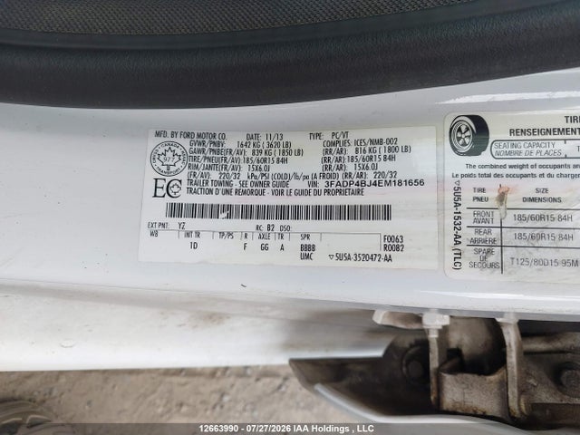 Ford Fiesta 2014 3FADP4BJ4EM181656 Image 18