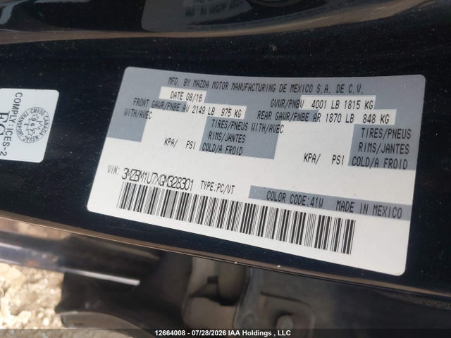 Mazda Mazda3 G/gx 2016 3MZBM1U7XGM328301 Image 20