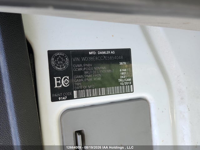 WD3BE8CC7E5854048 Mercedes-Benz Sprinter 2500 High Roof V6