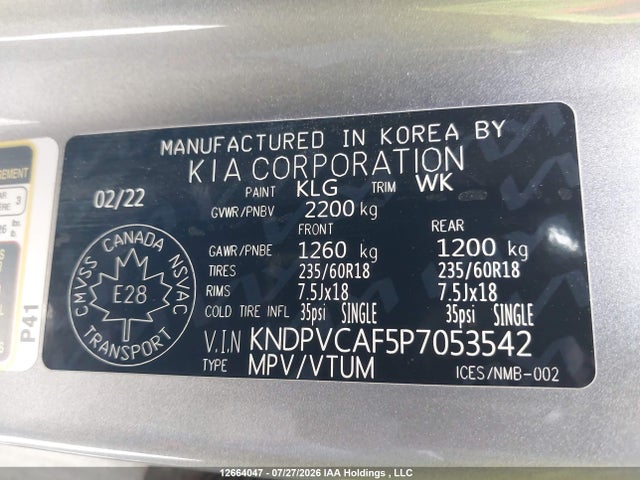 Продаж на аукціоні авто 2023 Kia Sportage Ex, vin: KNDPVCAF5P7053542, номер лоту: 12664047