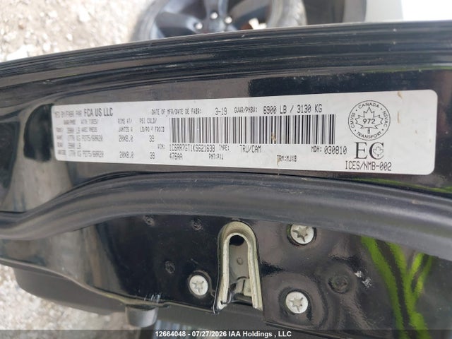 2019 Ram 1500 Classic Slt მანქანა იყიდება აუქციონზე, vin: 1C6RR7GT1KS621638, აუქციონის ნომერი: 12664048