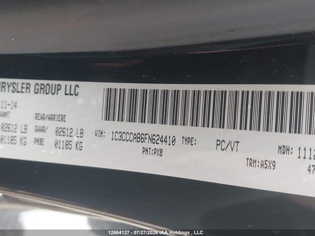 Chrysler 200 2015 1C3CCCAB6FN624410 Image 9