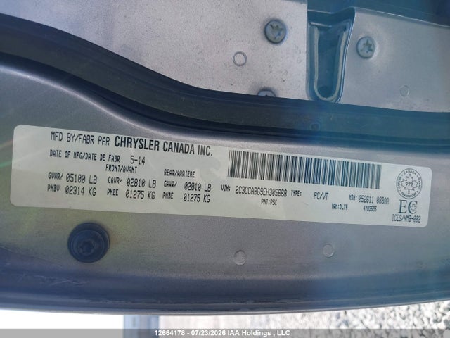 12664178 :رقم المزاد ، 2C3CCABG9EH305668 vin ، 2014 Chrysler 300 S مزاد بيع