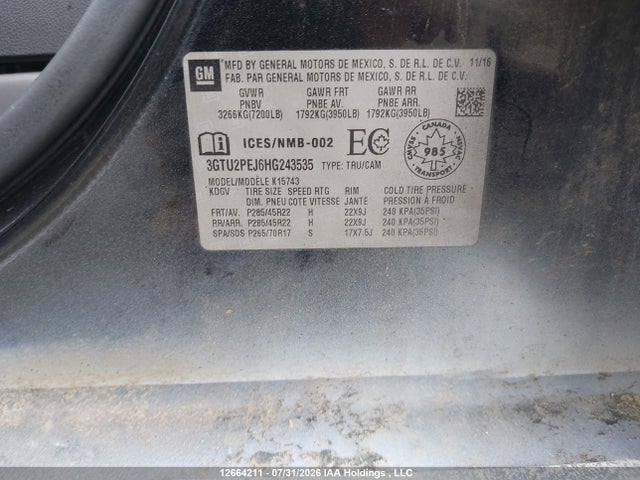 3GTU2PEJ6HG243535 GMC Sierra 1500 Denali